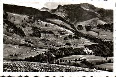 MODERN CARD Small valley of Villard Sonloup and rocks of Naye