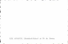 MODERN CARD the fronts Chatelard School and Dt de Jaman