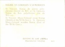 Paris CPA Eglise st Germain de l'auxerrois St Vincent