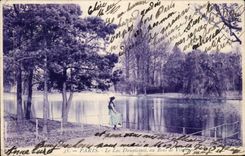CPA Paris the lake Daumesnil with the wood of Vincennes