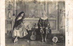 CPA Fantaisie SAlon de l'ecole francaise 1910 le coup de foudre par A Bellet
