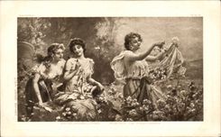 CPA Fantaisie Enfants Scene bucolique