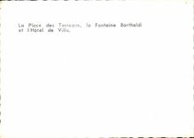 CPA Lyon CPA the place of the Composts the Bartholdi fountain and the town hall