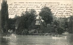 Paris CPA Bois de Boulogne Belvedere et le lac