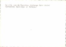 Lyon MODERN CARD the city seen of frouviere Holy Archangel Michel Cathedral Saint Jean and Bellecour