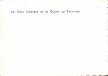 Lyon MODERN CARD the Bellecour place and the hill of Fourviere