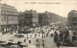 CPA Paris place et Avenue de l'Opera
