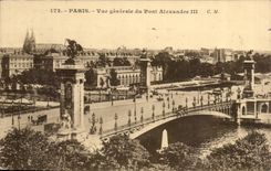 CPA Paris bridge Alexandre III View
