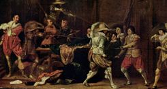 CPA Fantaisie Dresden Willem Cornelisz Duyster Soldats se livrant a une bataille Militaria 