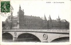 Paris CPA La conciergerie et le pont au change