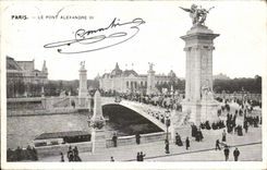 Paris CPA the bridge Alexandre III