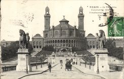 Paris CPA Trocadero and the bridge of iena