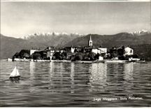 MODERNE KARTE Italien Italien Lago Maggiore isolierte Pescatori