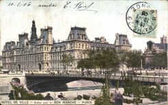 Paris CPA Hotel de ville (Marche aux fleurs)