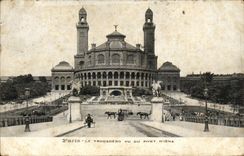 Paris CPA Trocadero seen of the bridge of iena