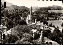 Lourdes MODERN CARD View of the basilica