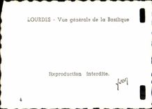 Lourdes MODERN CARD View of the basilica