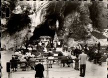 Lourdes MODERN CARD the miraculous cave