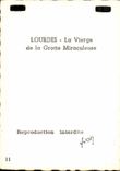 Lourdes MODERN CARD the virgin of the miraculous cave