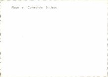 MODERN CARD Lyon Places and cathedral Saint Jean