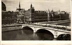 Paris CPA Palais de justice et pont au change