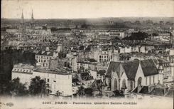 CPA Paris Panorama Quartier Sainte Clotilde