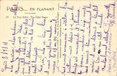 Paris CPA Eiffel Tower