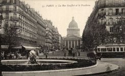 Paris CPA the street Soufflot and the Pantheon