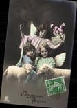 CPA Fantasy Children Sheep Lambs