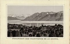 CPA Suisse Lausanne Panorama des montagnes de la Savoie