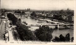 Paris CPA vue sur la Seine prise du pavillon de Flore