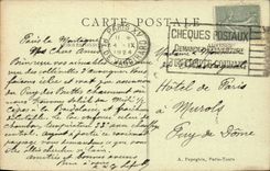 Paris CPA Park of the Chaumont Hillocks the suspended bridge and the View-point