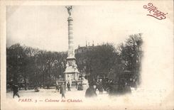 Paris CPA Colonne du chatelet