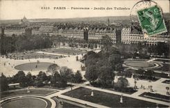 Paris CPA Panorama Jardin des tuileries