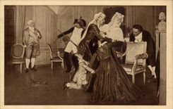 CPA Musee Grevin Famille royale apprenant le massacre de la princesse de Lamballe