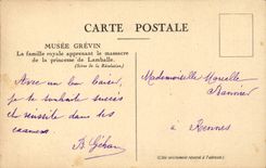 CPA Musee Grevin Famille royale apprenant le massacre de la princesse de Lamballe