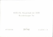 CPSM Berlin Haupstadt DER GDR Brandenburger Tor