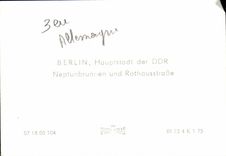 CPSM Berlin Haupstadt DER GDR Netptunbrunnen und Rathausstrasse