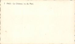 CPSM Pau das Schloss gesehen vom Park