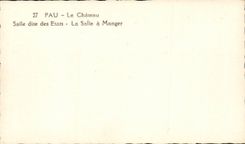 CPSM Pau der Schloss Raum bekannt ab dem Esszimmer der Zustande