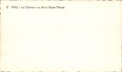 CPSM Pau das Schloss gesehen von der niedrigen Anlage