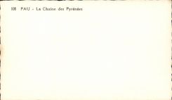 CPSM Pau die Kette der Pyrenees