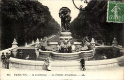 Paris CPA Luxembourg the fountain of Carpeaux
