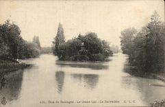 Paris CPA Bois de boulogne Le grand lac Le Belvedere