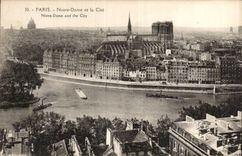 Paris CPA Notre Dame et la cite 