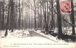 Paris CPA Wood of Vincennes in rustic winter Bridge of St mande prs of the set of balls