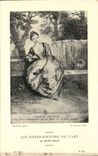 CPA Fantaisie Les chefs d'oeuvre de l'art du 18eme L'amante inquiete Watteau Aveline