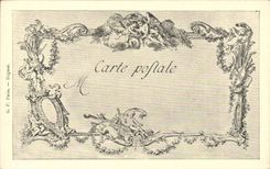 CPA Fantaisie Les chefs d'oeuvre de l'art du 18eme L'amour au theatre francais Watteau Cochin