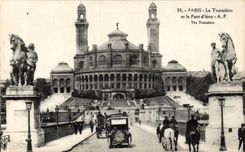 Paris CPA Trocadero and bridge of Iena