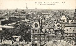 Paris CPA Panorama des huit ponts Tour Eiffel